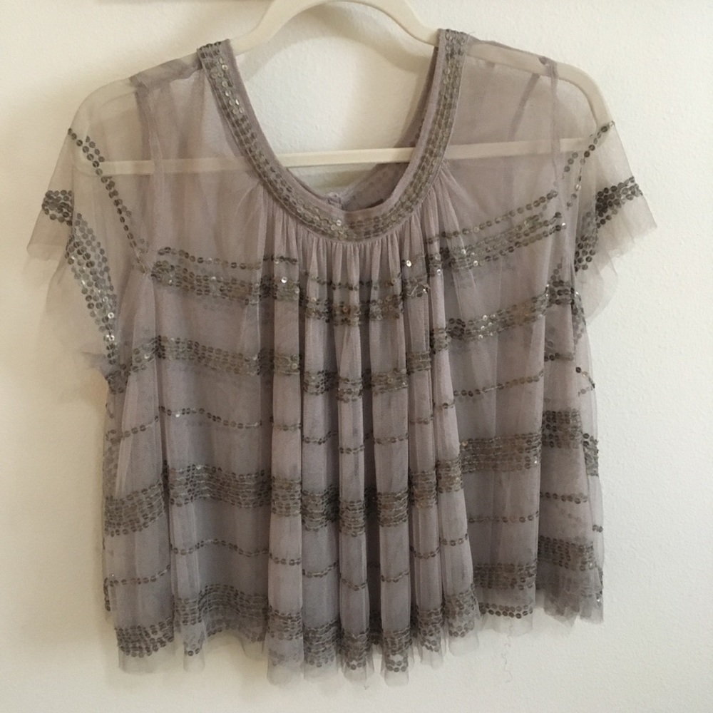 Tulle free people top